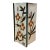 Japanese Hand-Painted Porcelain Vase With Floral Motif - Canted-Corner Square Form For Sale