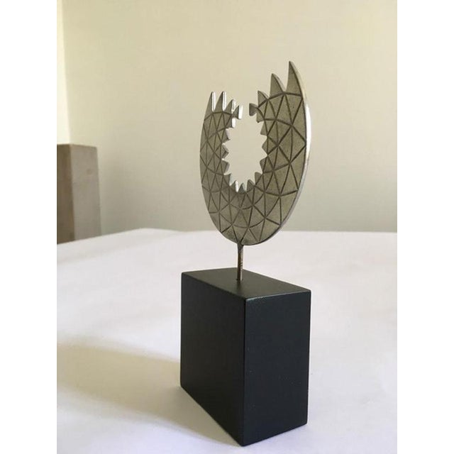 Italian Abstract Pewter Sculpture by Mirella Forlivesi, 1986 For Sale - Image 4 of 18