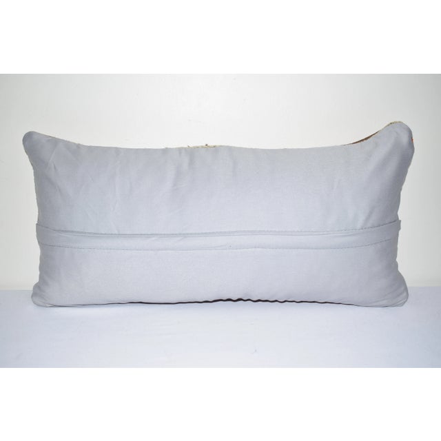 1990s Striped Wool Kilim Pillow Cover For Sale - Image 5 of 5