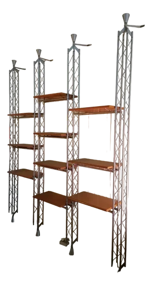 Vintage Aluminium Bookshelf, 1989