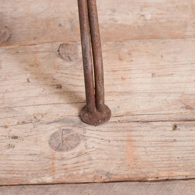 Vintage French Iron Garden Chair, 1920s For Sale - Image 6 of 7