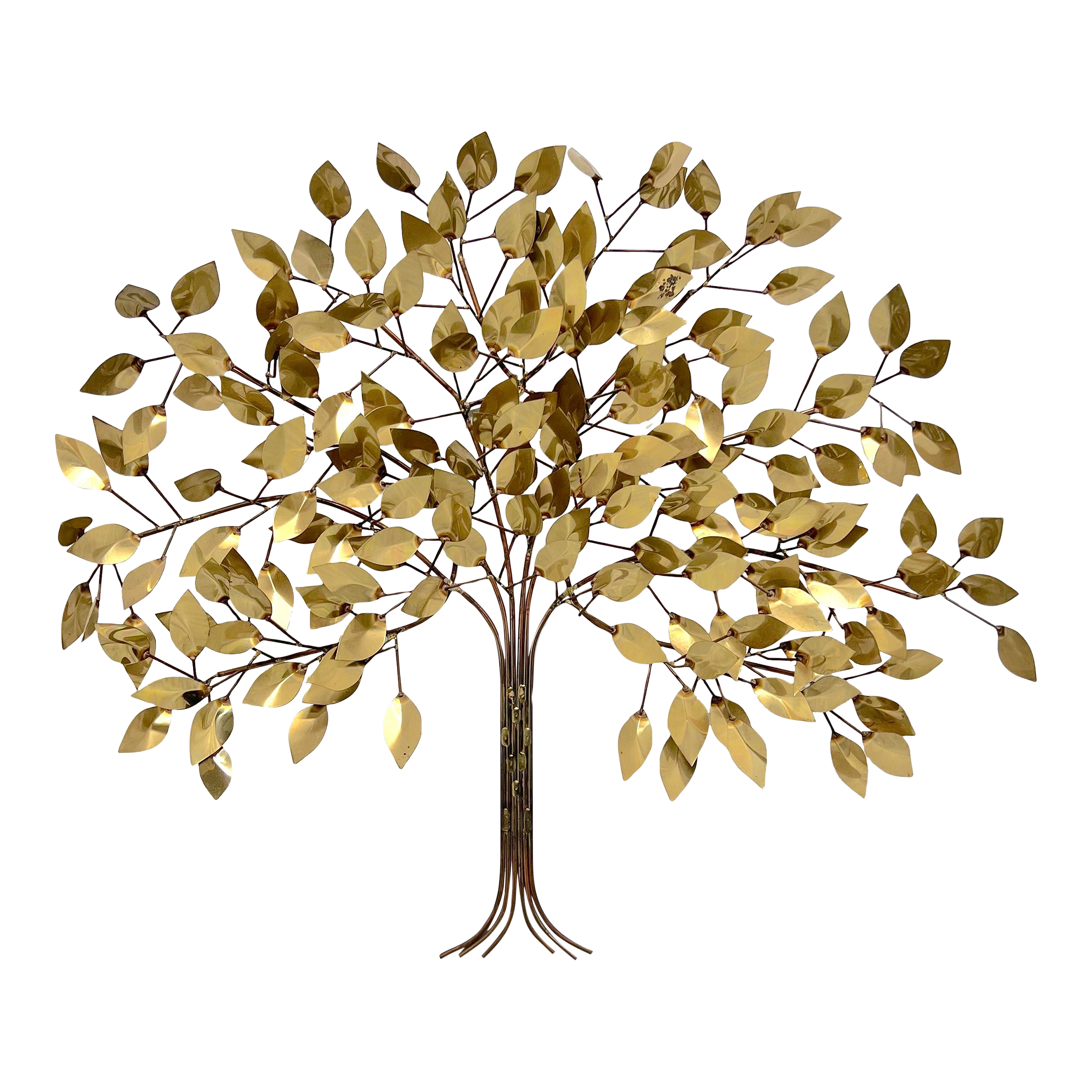 Mid 20th Century Copper & Brass Brutalist Tree of Life Sculpture