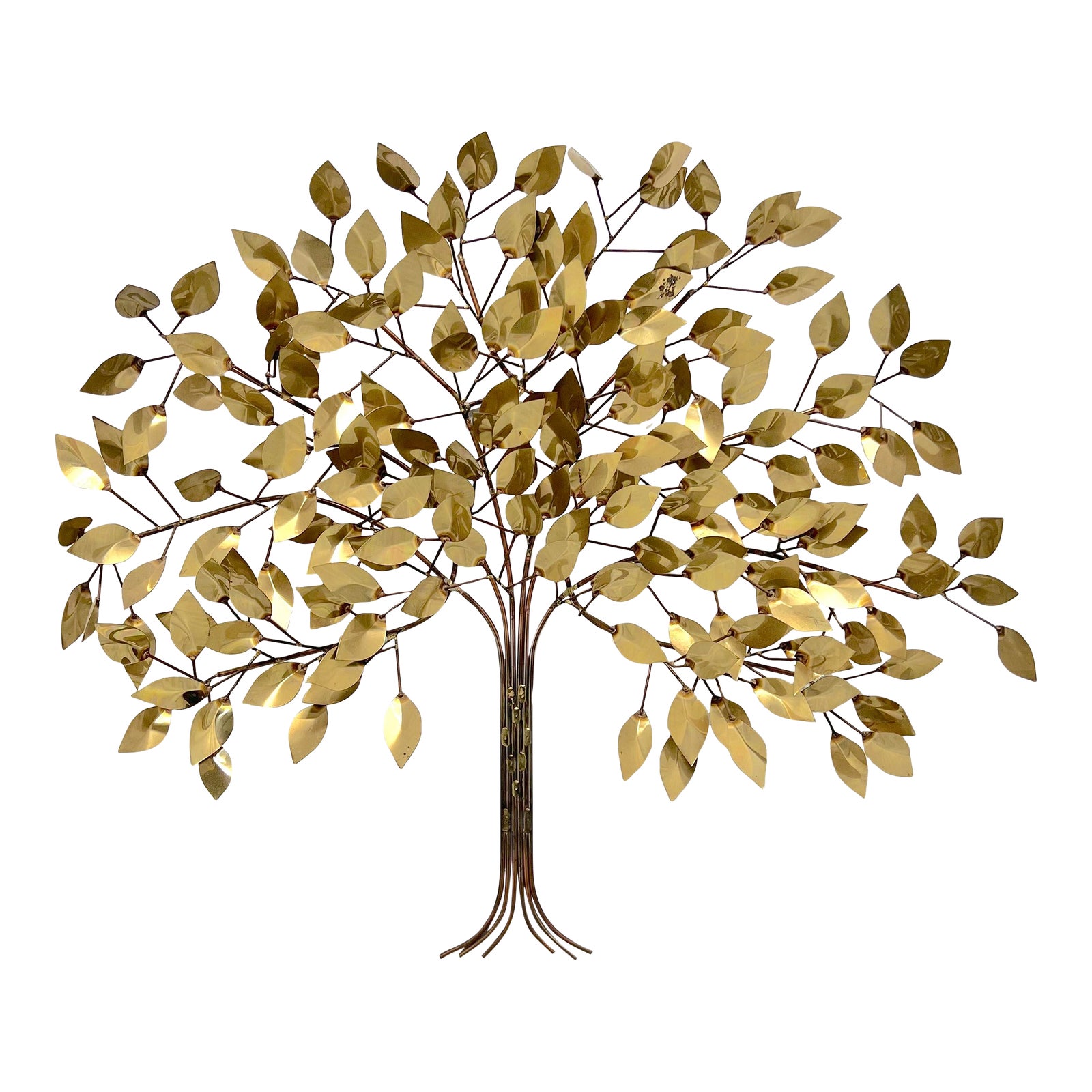 Mid 20th Century Copper & Brass Brutalist Tree of Life Sculpture