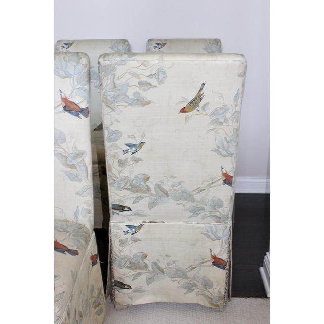 Hollywood Regency French Floral Animal Print Parson Dining Chairs