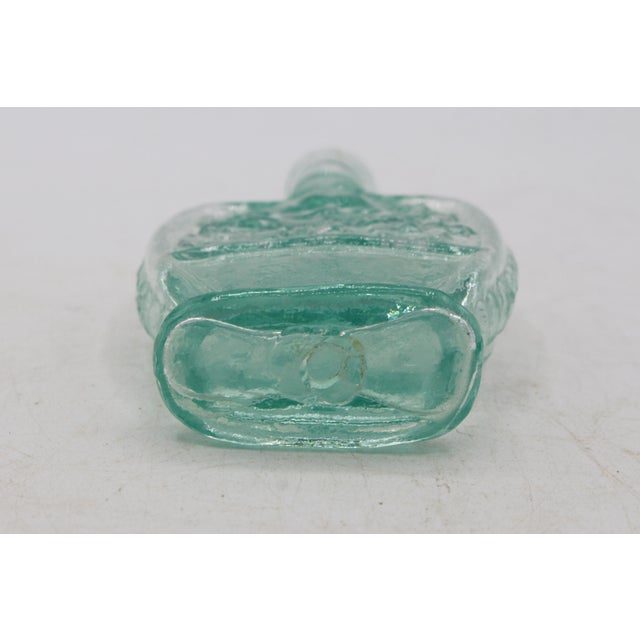 Mid 19th Century C. 1840s American Aquamarine Glass Cologne Bottle For Sale - Image 5 of 8