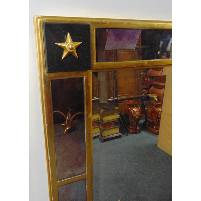 Hollywood Regency Hollywood Regency Gilt Mirrored Framed Mirror For Sale - Image 3 of 4