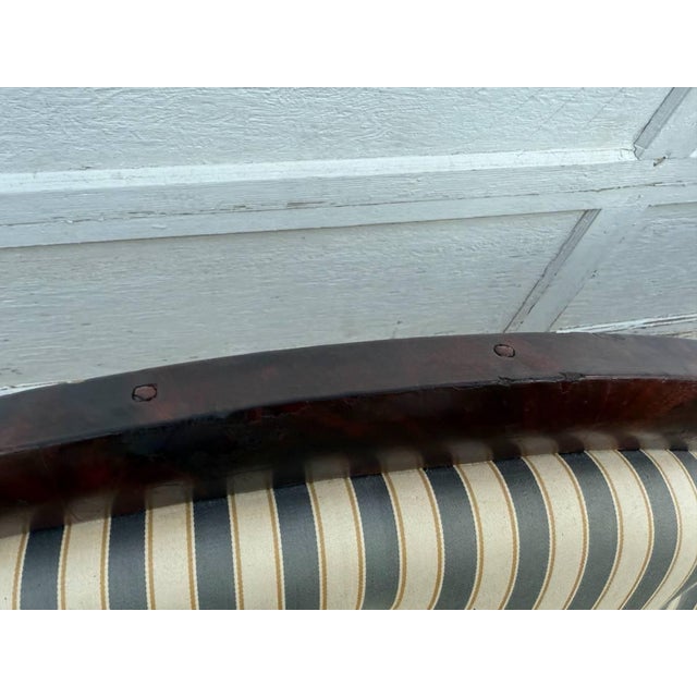 American Antique American Empire Style Flame Mahogany Upholstery Sofa For Sale - Image 3 of 10