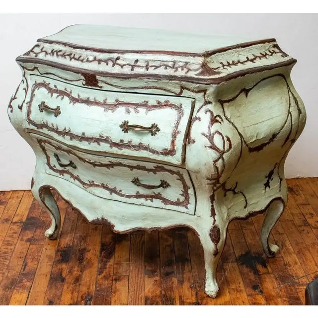 Pair of 18th Century Venetian Painted Commodes For Sale In Boston - Image 6 of 13