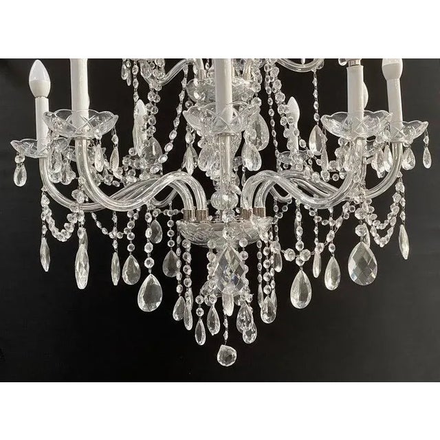 French Hollywood Regency Style Crystal Chandelier, 15 Arms For Sale In New York - Image 6 of 12