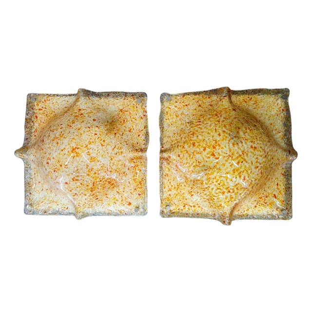 Murano Glass Wall Lights by Toni Zuccheri for Mazzega, 1970s, Set of 2 For Sale