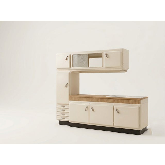1950s Mid-Century Kitchenette in Glass and Wood For Sale - Image 5 of 5