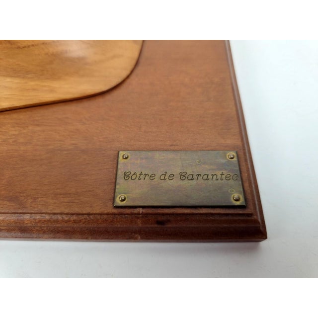 Vintage Handcrafted Half-Model Côtre De Carantec Boat by Daniel Guyomarch, 1990s For Sale - Image 6 of 11