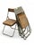 Four MCM Industrial Cane Mid Century Folding Chairs For Sale - Image 4 of 10