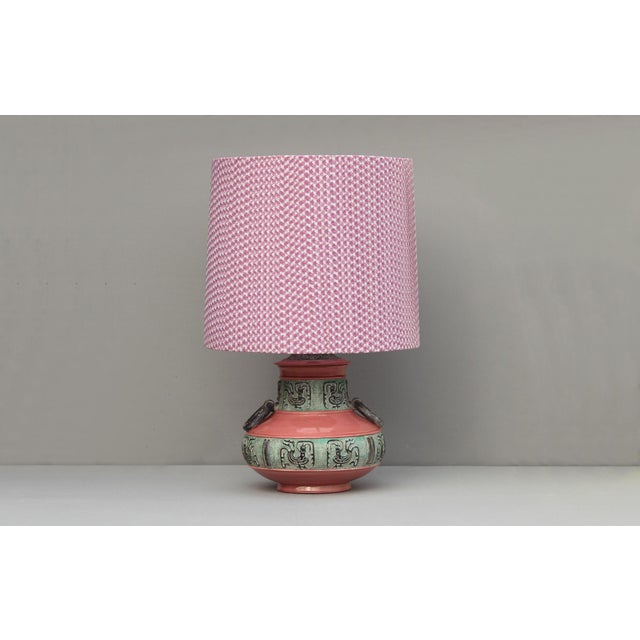 Italian Majolica Ceramic Table Lamp, 1970s For Sale - Image 12 of 14