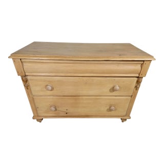Antique Three Drawer Pine Chest of Drawers From Wales- Circa 1890 For Sale