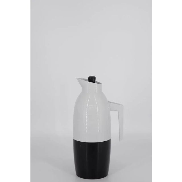 Black Vintage Scandinavian White Thermos by G. Rosendahl for Falkenberg, 1960s For Sale - Image 8 of 8