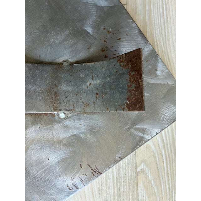 Large Vintage Brutalist Postmodern Metal Sculpture Flame-Patinated Copper & Torch-Cut Steel For Sale - Image 18 of 18