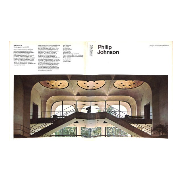 "Philip Johnson" 1972 Johnson, Philip (Inscribed) For Sale