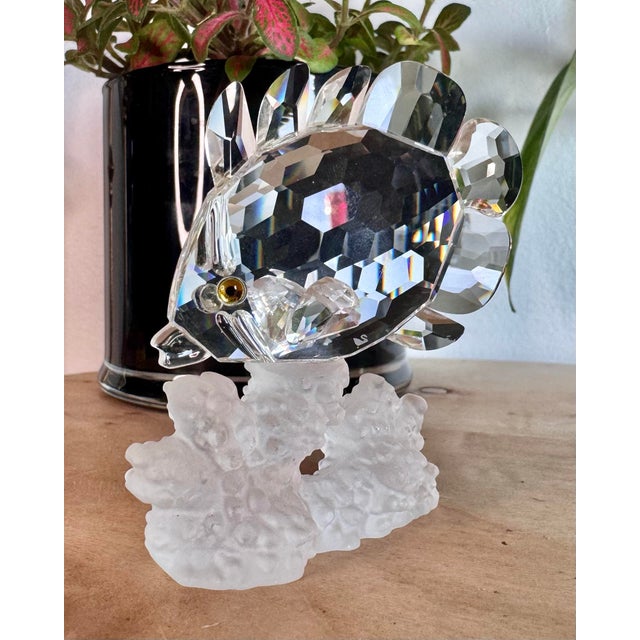 Vintage Swarovski Crystal Butterfly Fish on Coral Figurine – No Box Beautiful vintage Swarovski crystal butterfly fish on...