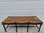 Late 20th Century Antiqued Rush Three Seat Bench With Kilim Style Cushion For Sale - Image 5 of 13