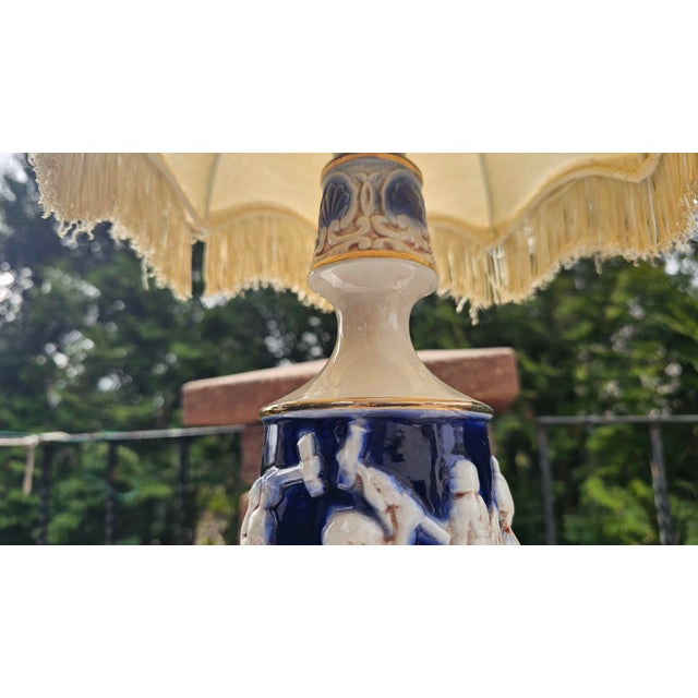 Textile Porcelain Lamp from Capodimonte, 1960s-1970s For Sale - Image 7 of 10