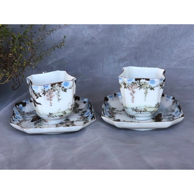 Antique Japanese Porcelain Tea Cup and Saucer Set of 2 Chairish