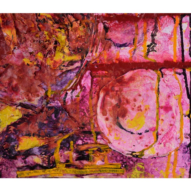 Abstract Expressionism A Rose Is a Rose - Abstract Expressionist Assemblage in Acrylic on Canvas by Charles David Francis For Sale - Image 3 of 10