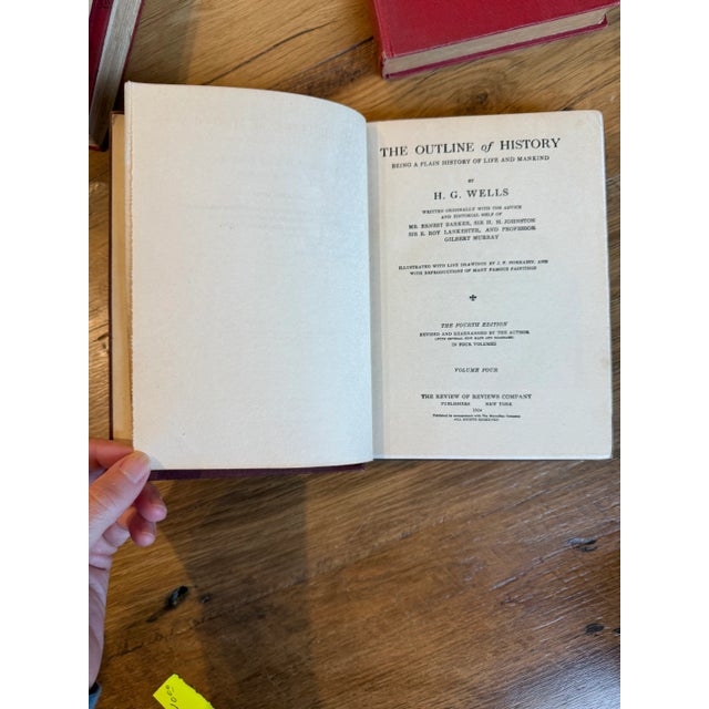 Set of 8 Antique Vintage Decor Designer Collection Hardcover Books Red Green Decor For Sale - Image 6 of 14