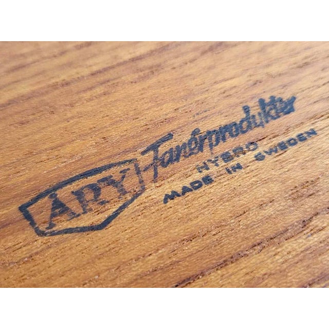 Mid 20th Century Swedish Åry Nybro Fanérprodukter Bentwood Teak Tray For Sale - Image 11 of 13
