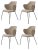 Set of 4 Beige Fiord Chairs by Lassen, Set of 4 For Sale