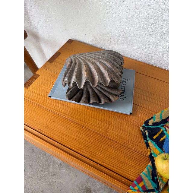 Brown Vintage Brutalist Box in Wood and Seashell, 1960s For Sale - Image 8 of 18