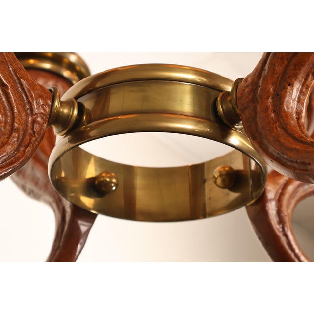 Chapman Horn Four Light Chandelier For Sale - Image 17 of 18