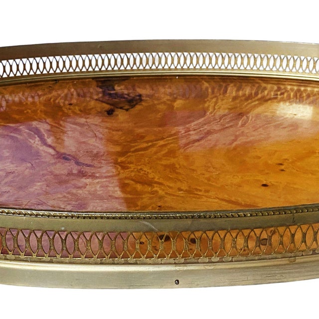 1960s Italian Burl Wood Ice Bucket, Carafe, & Tray Bar Set, in Milo Baughman Style - Set of 3 For Sale - Image 4 of 16