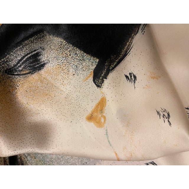 Portraiture Cassigneul Jean Pierre Silk Scarf 1988 For Sale - Image 3 of 12