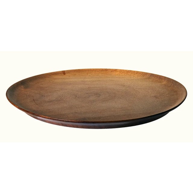 Mid-Century Modern Large Midcentury Handmade Walnut Platter For Sale - Image 3 of 7