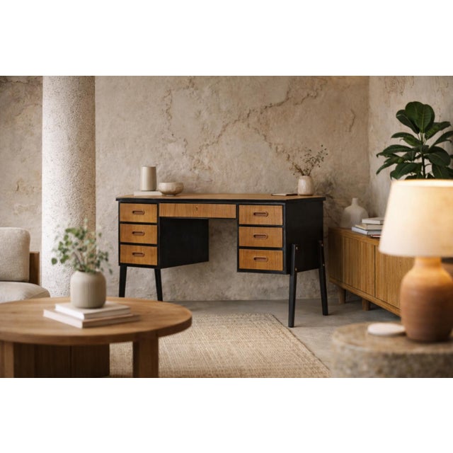 Mid-Century Modern Vintage Swedish Teak Desk, 1960s For Sale - Image 3 of 18