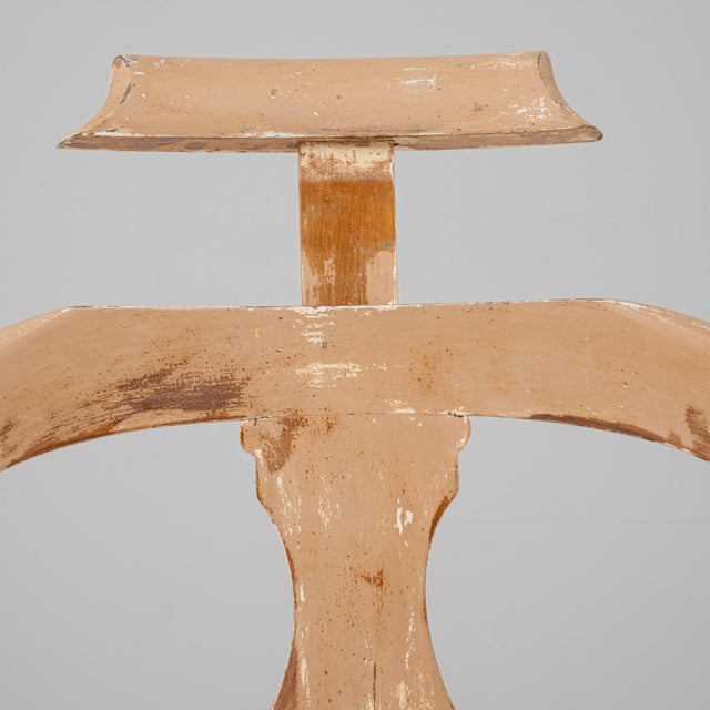 1900s French Louis XV Style Wood Patinated Open Armchair With Rattan Seat For Sale - Image 14 of 18