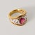 Contemporary 1990s 18k Gold Seidengang Pink Tourmaline and Diamond Ring, Size 6.5 For Sale - Image 3 of 6
