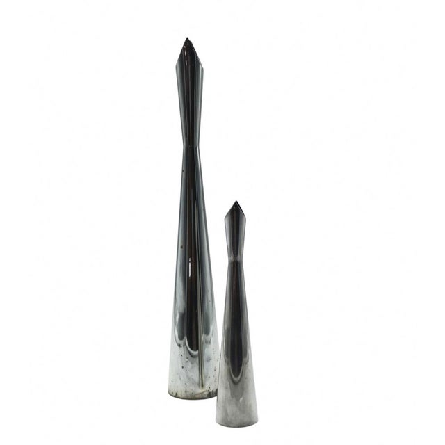 Lino Sabattini Cardinale Silver-Plate Vases by Lino Sabattini for Christofle, Italy, 1950s, Set of 2 For Sale - Image 4 of 11