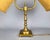 Mid-Century Modern Vintage Solid Brass Gooseneck Accent Lamp With Double Arms and Two Shades For Sale - Image 3 of 8