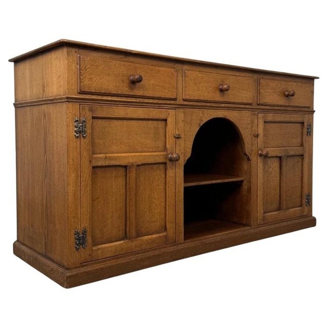 20th Century Golden Oak Dresser Base For Sale - Image 6 of 13