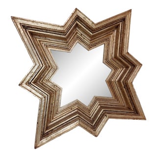 1970s 8 Point Star Mirror For Sale