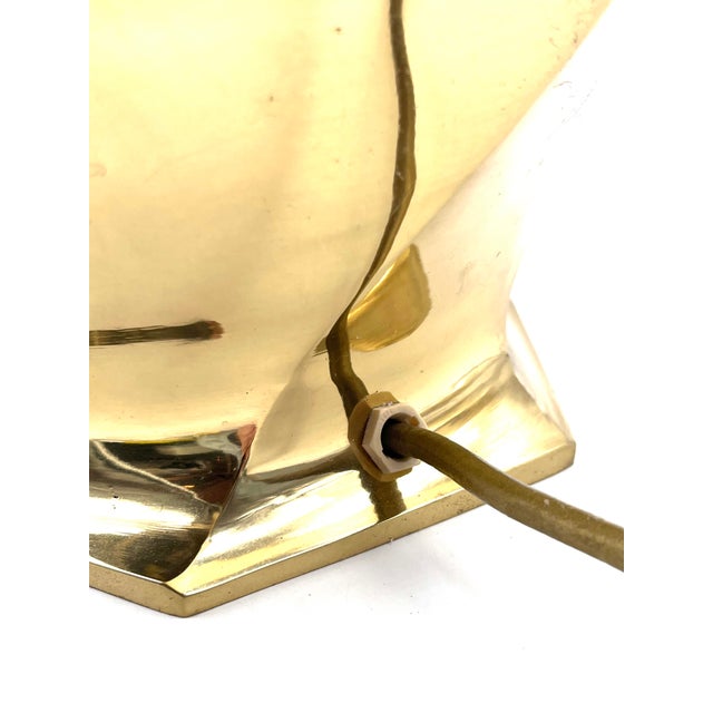 Large Hollywood Regency Twisted Brass Table Lamp by Gomiero, Italy, 1970s For Sale - Image 6 of 18