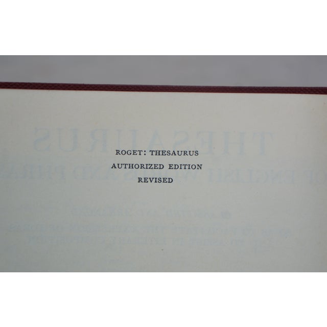 Red 1933 Roget's Thesaurus of English Words & Phrases Hb Book For Sale - Image 8 of 13
