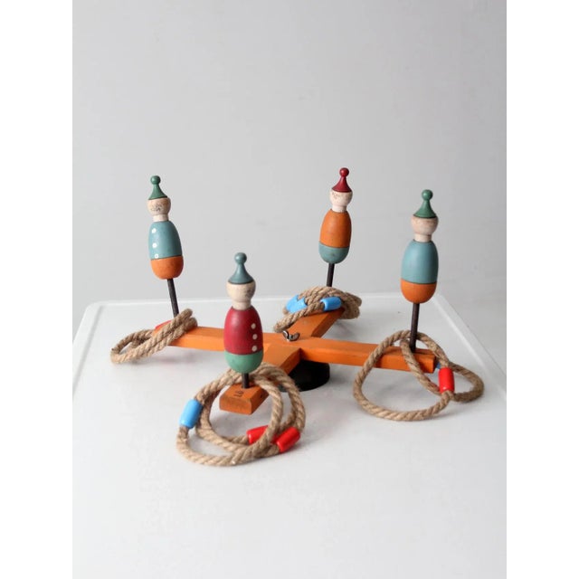 Wood Vintage Ring Toss Carnival Game For Sale - Image 7 of 13