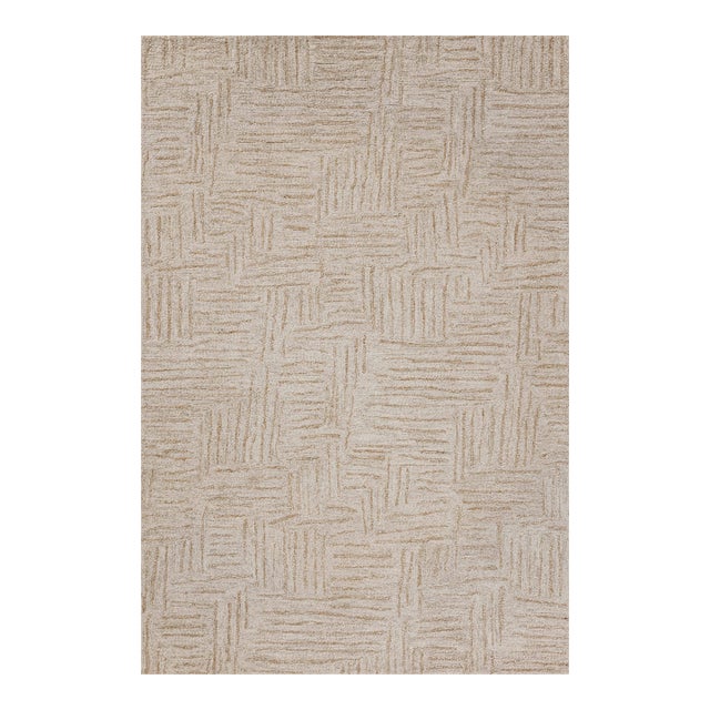 Chris Loves Julia x Loloi Polly Smoke / Sand 3'-6" x 5'-6" Accent Rug For Sale