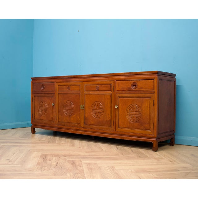 Mid-Century Modern Mid-Century Chinese Sideboard in Teak, 1970s For Sale - Image 3 of 12
