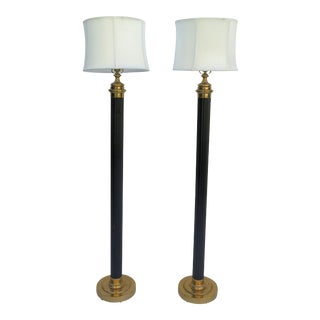 French Mid Century Modern Floor Lamps/Pair For Sale