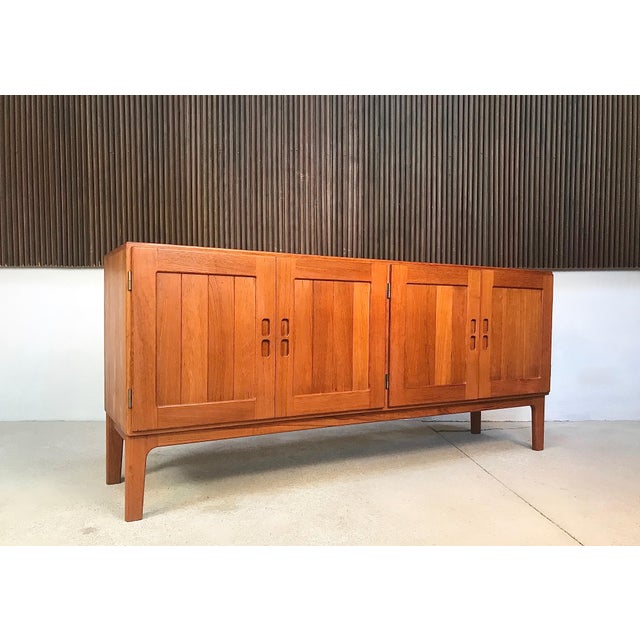 Vintage Danish Solid Teak Sideboard, 1960s For Sale - Image 9 of 18