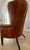 Dessin Fournir Crocodile Embossed Leather Wingback Statement Chair For Sale - Image 10 of 11